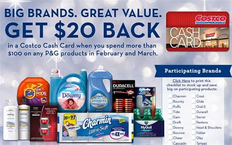 In addition, particular <strong>P&G</strong> Web Sites or features and activities offered on such Sites (such as promotions and chat rooms) may also be subject to additional terms outlined on such Sites ("Additional Terms"), all of which are incorporated. . Costco p g rebate